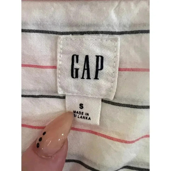 GAP long sleeve pink grey v neck button up womens size small - Picture 9 of 9